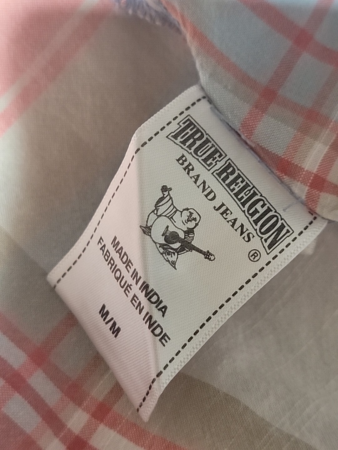 True Religion Western Pearl Snap Button Down LS Size M Women's Plaid Shirt #C thumbnail 14