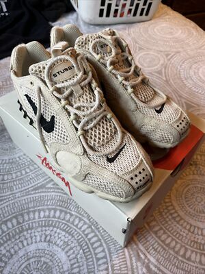 Size 10.5 - Nike Air Zoom Spiridon Cage x Stussy Fossil 2020