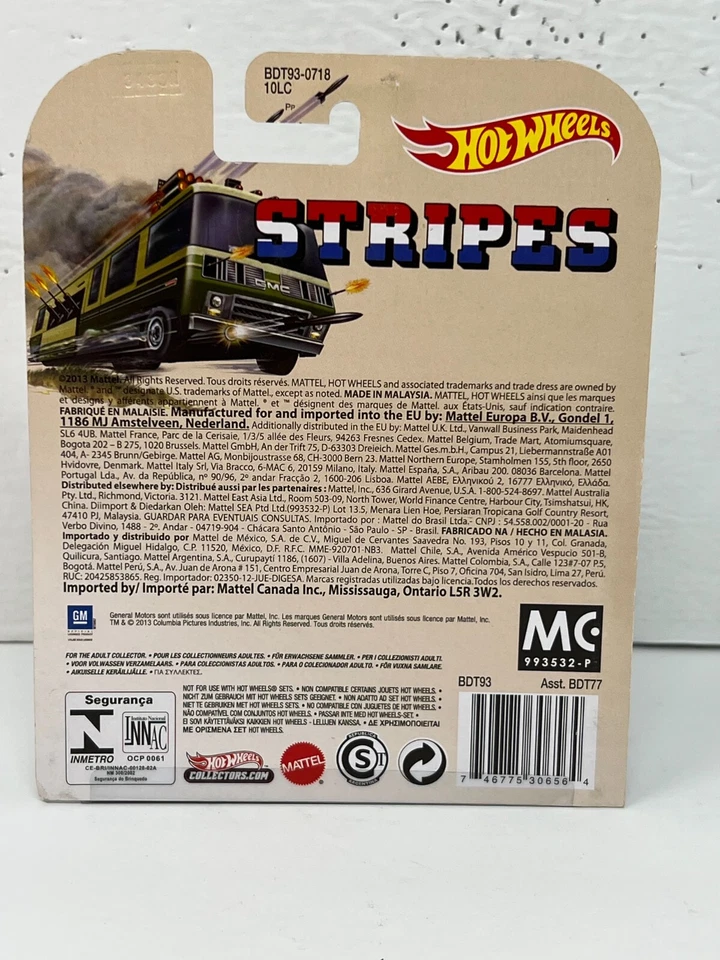 Autocaravana GMC Hot Wheels Retro Entertainment Stripes 1:64 diecast Foto 3 de 4