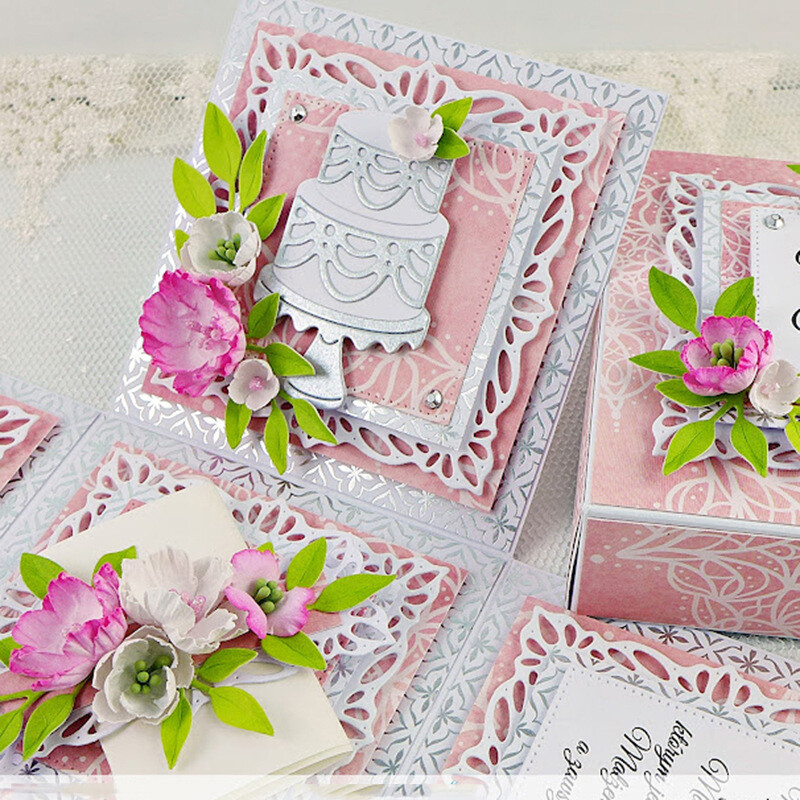 Lace Frame Metal Cutting Dies DIY Scrapbooking Paper Cards Embossing ...