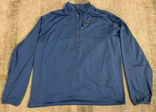 Orvis 1/4 Zip Pullover Sweater Mens XXL Blue Polyester Spandex