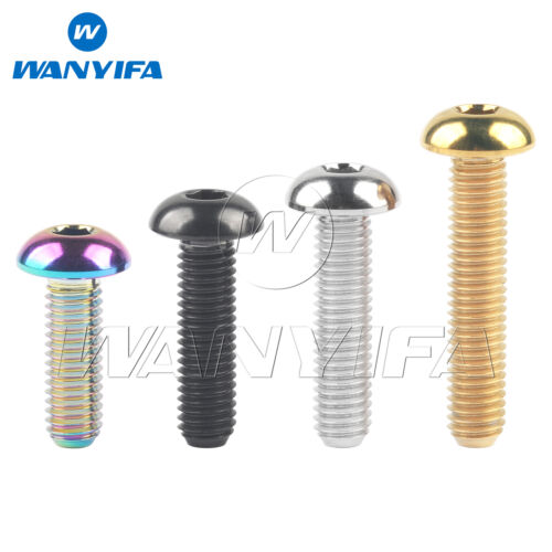 Titanium Bolt M5x8 10 12 15 18 20 25 30mm Button Hex Head Ti Screws for Bicycle - Picture 5 of 11