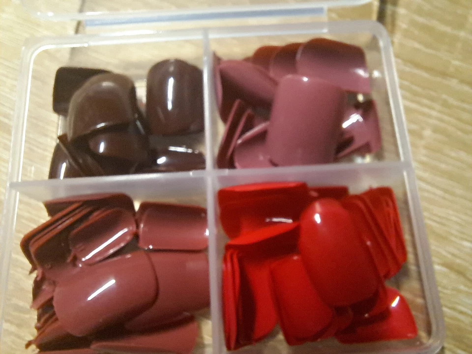 96 Press On Nails * Selbstklebende Nägel * künstliche Fingernägel * Full Cover R - Bild 4 von 4