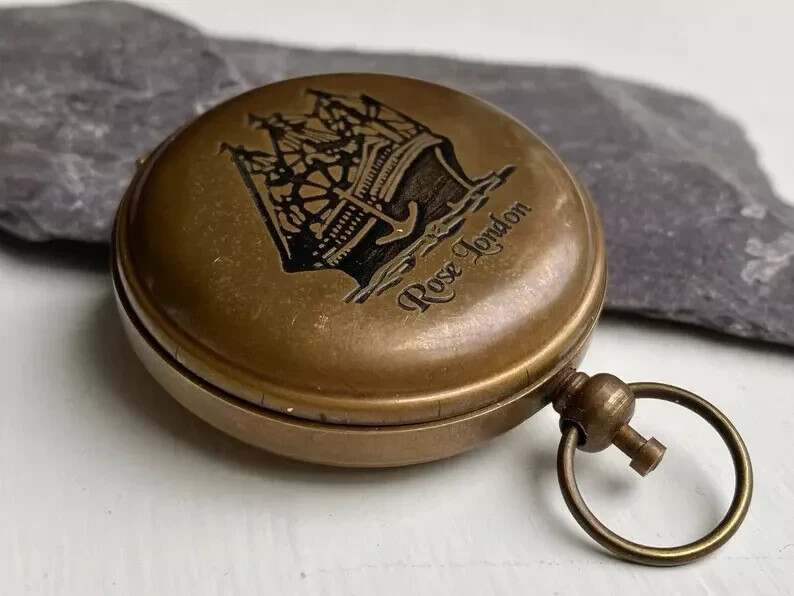 Bussola Tascabile In Rame Con Fluorescente - Impermeabile Per Trekking E Sport