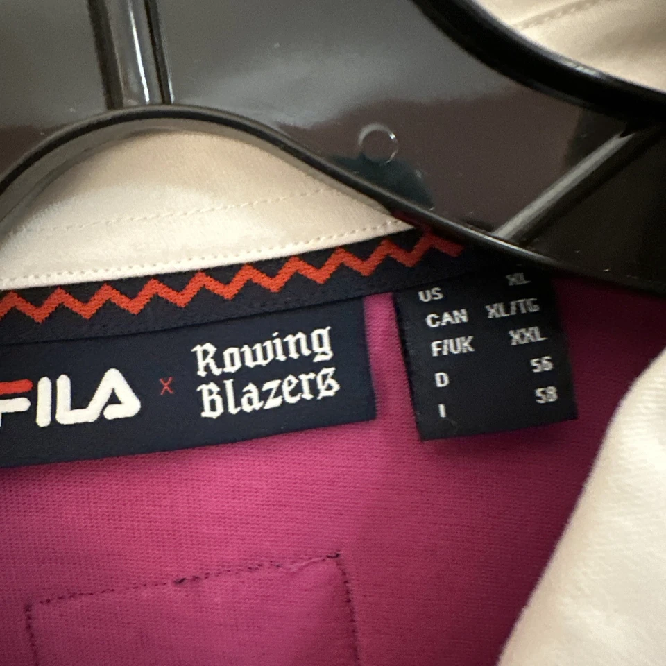 90s Style FILA x ROWING BLAZERS Iconic Retro Rugby Long Sleeve Polo Shirt - XL - Image 4 of 4