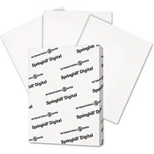 Springhill Digital White Cover Stock, 67lb Vellum Bristol, 8.5 x 11, 250 Sheets