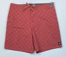 Men's Vans Vintage Cotton Faint Checkerboard 17" Special Wash Board Shorts Swim 