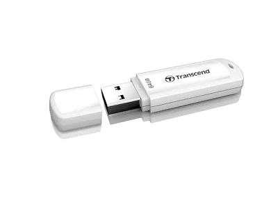 Transcend 64GB JetFlash 730 USB3.1 Flash Drive, White, TS64GJF730 - Bild 1 von 4