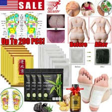 200 PAD Detox Foot Patches Pads Lymphatic Drainage Ginger Body Toxins Cleansing