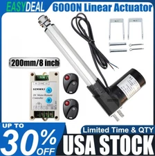 200mm 8" Linear Actuator 6000N Max Lift Electric DC Motor W/ Controller Brackets