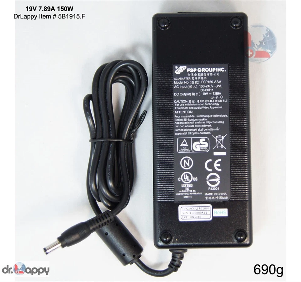 Slim 150W 19V 7.89A Chicony Power Adapter Charger A15-150P1A A150A006L 5.5mm*2.5 - Image 2 of 4