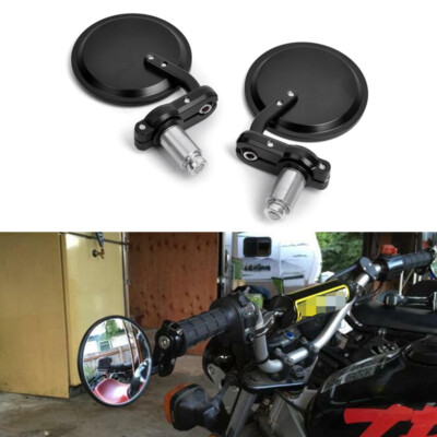Handle 7/8'' Bar End Motorcycle Rear View Side Mirrors For Honda GROM MiNI BIKES