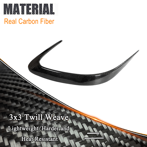 For Benz C292 GLE450 GLE63 Coupe 16-19 Real Carbon Rear Bumper Canards Fins - Bild 8 von 11