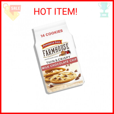Pepperidge Farm Farmhouse Thin and Crispy Milk Chocolate Chip Cookies, 6.9 OZ Ba