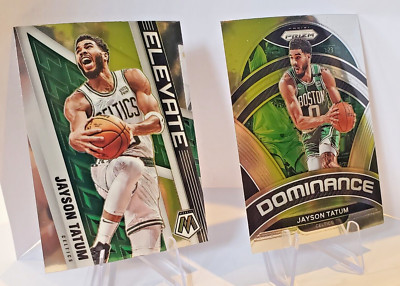 (2) Panini Prizm/Mosaic Cards Jayson Tatum - Dominance #11 & Elevate #5