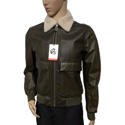 NWDF Paul Smith Mens Slim Fit Shearling Leather Jacket Aviator UK M 40R  RRP£1175 UK
