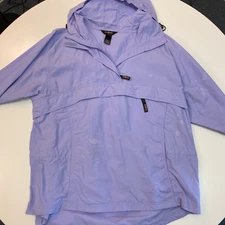L.L. Bean Women's Jacket Size L Large Windbreaker Anorak Pullover Lavender