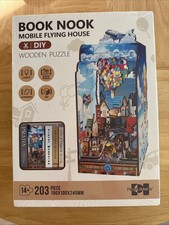 Book Nook Mobile Flying House DIY Wooden Puzzle 203 Piece