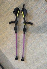 Ergoactives Ergobaum Adjustable 7G Shock Absorbing Forearm Crutches w/ LED Light