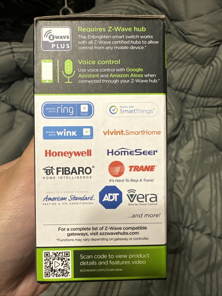 GE Enbrighten Jasco - Z Wave Plus Smart In-Wall Switch Toggle - White ...