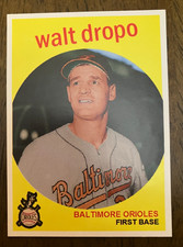 BALTIMORE ORIOLES: Walt Dropo Custom Modern 1959 Style Art Card