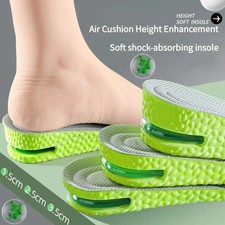 Air Cushion Height Increase Insoles Shock Absorbing Anti Slip Unisex 1 Pair