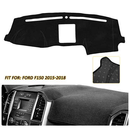 Fit For 2015 -2017 2018 Ford F150 Dash Cover Mat Dashmat Black Dashboard Cover