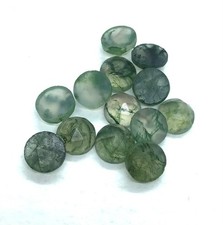 Rose Cut AAA Moss Agate Round Natural Loose Gemstone For Making All Type Jewelry