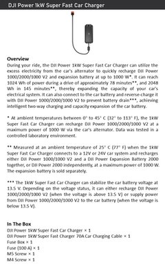 DJI Power 1kW Super Fast Car Charger – 1000W Bidirectional On-the