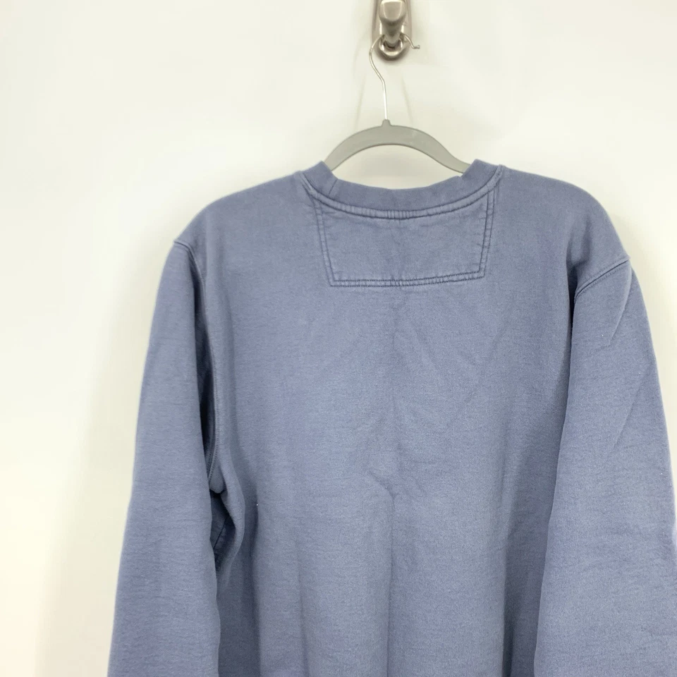 LL Bean Hombres Talla Mediana Sudadera Cuello Redondo Pullover Top Azul Algodón Tradicional Foto 4 de 4