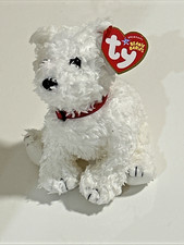 Ty Beanie Babies DUNDEE White Scottish Terrier Dog Stuffed Animal Toy