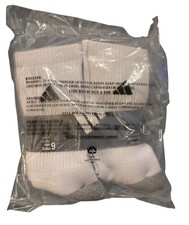 Adidas Youth Athletic Cushioned 6-Pack Crew Socks, L 5Y-7Y , 6pk - White
