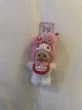 Sekiguchi Chimutan x My Melody Keychain Plush Doll  Monchhichi