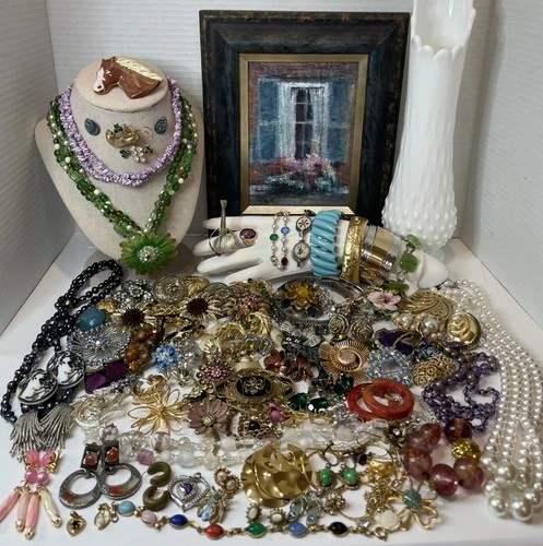 VTG Large Lot of Signed Quality Costume Jewelry 120 Pieces