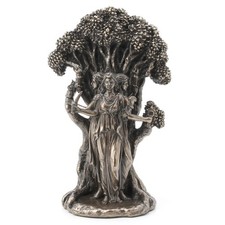 Veronese Design 7 1/4" Triple Moon Goddess Hecate Resin Statue Antique Bronze