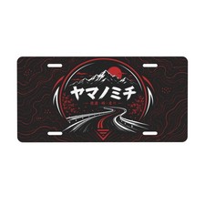 Jdm Style Mountain Road Aluminum License Plate Black Red Novelty Car Tag Jdm Style Mountain Road Aluminum License Plate Black Red Novelty Car Tag