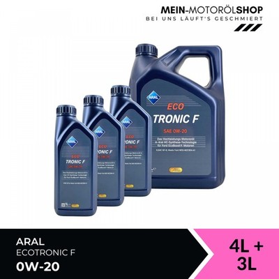 Aral EcoTronic F 0W-20 GF-6 FORD Motoröl 4+3 Liter = 7 Liter
