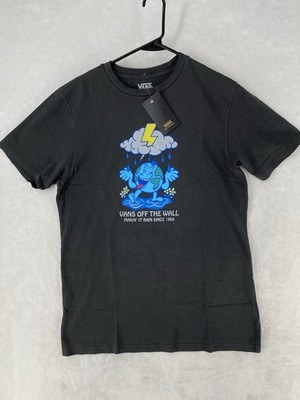 Vans Shirt Men's Medium Faded Black Makin It Rain Since 1966 Graphic Earth $35