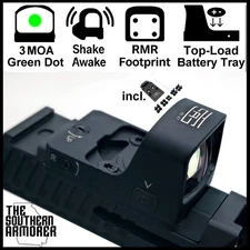 Shake Awake Green Dot Optic Sight for CZ® P-10 C F S Optic Ready TSA® Red Dot