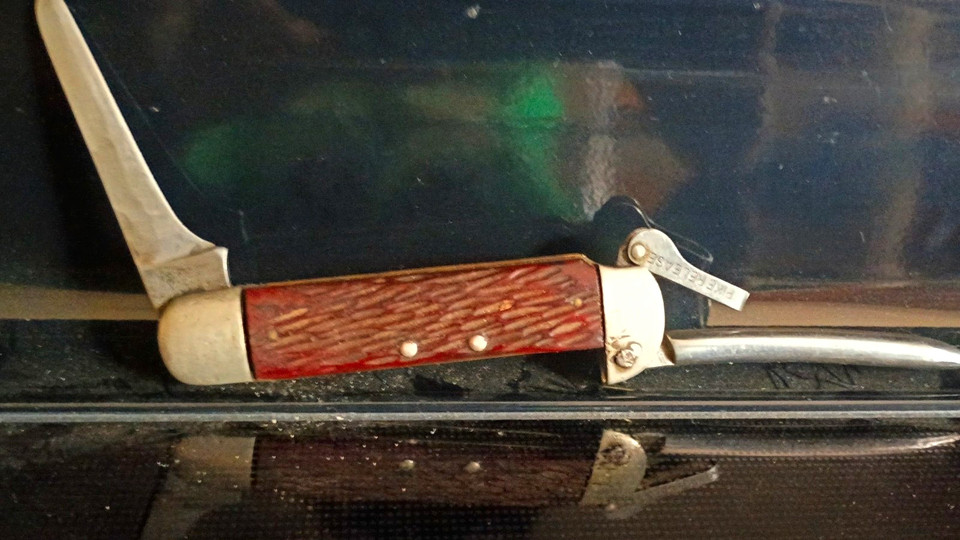 Vintage Schrade Walden NY USA 735 Marlinspike Sailor Rigging Pocket Knife Rigger