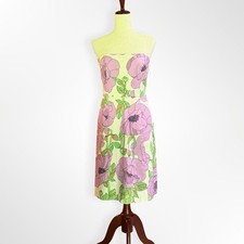 Ann Taylor Loft, Purple Poppy Floral Strapless Sheath Dress, 8 Summer Wedding