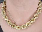 Vintage Napier Necklace Gold Tone Chunky Twisted Rope Chain Choker STATEMENT F1 — photo 9