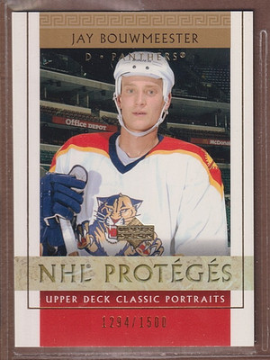 2002-03 Upper Deck Classic Portraits #116 Jay Bouwmeester Rookie - 159   