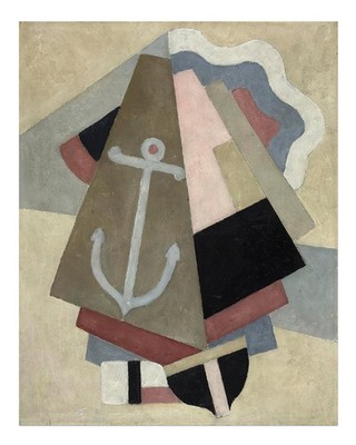 Abstrakte nautische Wandkunst Modernes geometrisches Design Abstrakt N