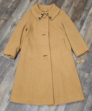 Vintage Union Made In USA 50's 60'S Yellow Womens Wool Coat Miss Penn Jr's
