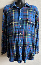 Polo Ralph Lauren Classic Fit Blue Red Flannel Plaid Shirt Sz 2XB Plus Big EUC