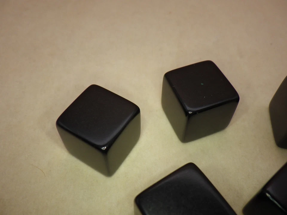 Blank D6 Six Sided Dice Counting Cubes Lot of 5 in BLACK RPG Tabletop Gaming Gam - Image 2 of 4