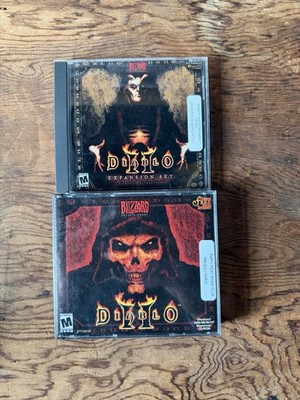 Diablo 2 and Diablo 2 Expansion Pack Expansion Set PC Games Vintage
