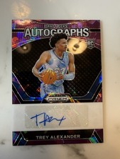2024 Panini Prizm Draft Picks Trey Alexander Autograph /99 Purple Cracked Ice