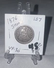 1876 Seated liberty quarter